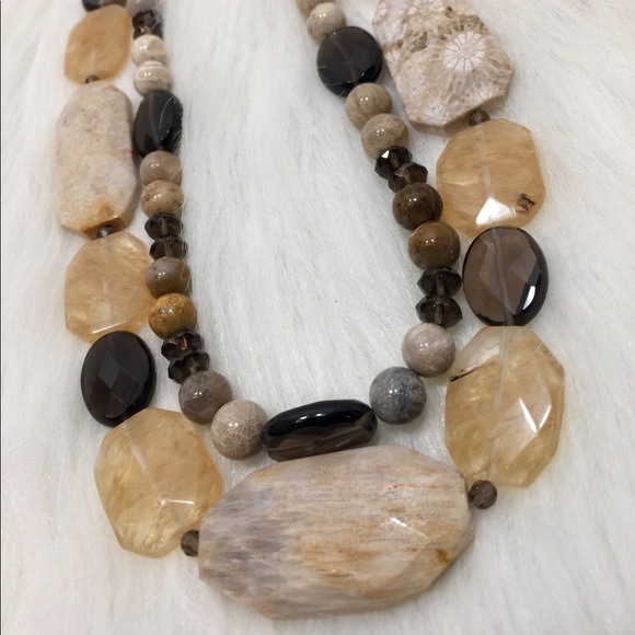 Barse Agate & Smoky Quartz Necklace - Picture 6 of 8